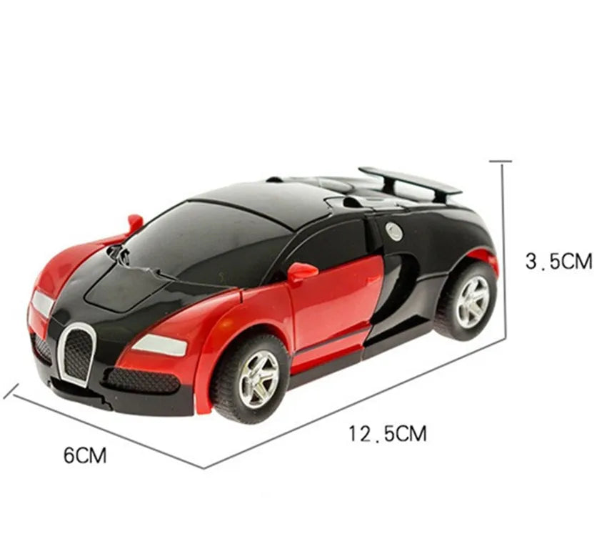Mini 2 In 1 Car Toys One-key transformable Car Toys Automatic  Robot