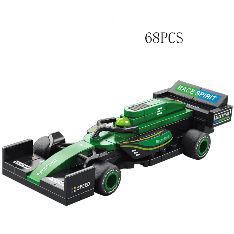 City Speed Racing MOC Car Sports Building Blocks Bricks Classic