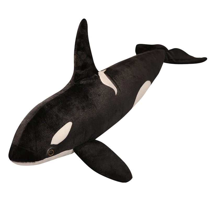 New Lifelike Orcinus Orca Black Killer Whale Plush Toys Big Fish
