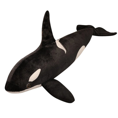 New Lifelike Orcinus Orca Black Killer Whale Plush Toys Big Fish