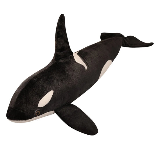 New Lifelike Orcinus Orca Black Killer Whale Plush Toys Big Fish
