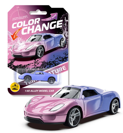 1:64 Color Change Alloy Car Toys for Kids Temperature Sensing Inertial Pull Back