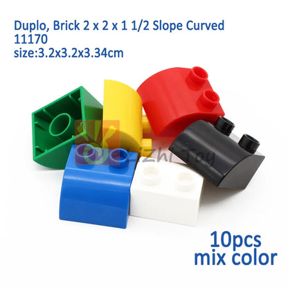 MOC Big Size Building Blocks Bricks Slope Windows Door Car