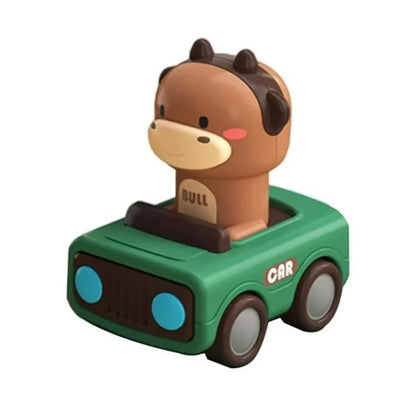 Press and Go Car Toys for Toddlers 1-3, Baby Animal Racing Cars,