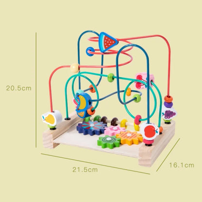 Wooden Roller Coaster Bead Maze Abacus Math Toys Toddler Early Educational Toys