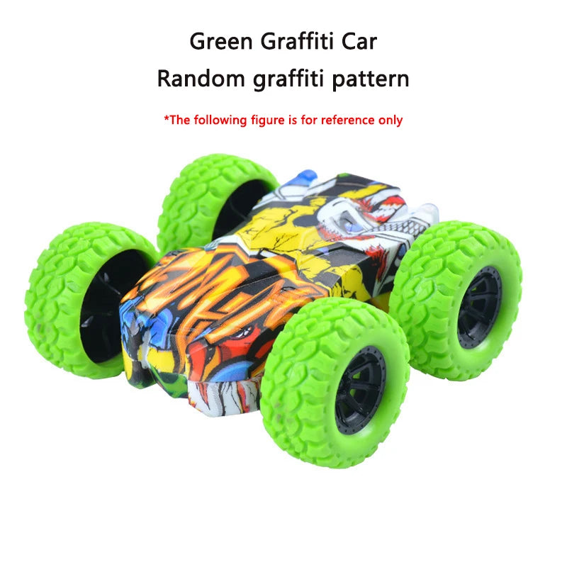 Mini Inertia Car Toys For Children Collision Automatic Turnover Double-Sided Running Car