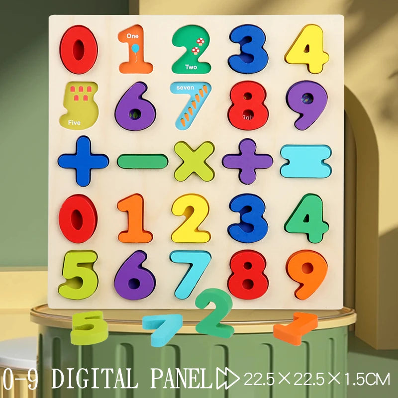 Alphabetic Arithmetic Number Geometric Shapes Educational Game Toy