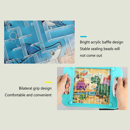 3D Maze Ball Kids Balance Gravity Memory Sequential Puzzle Montessori Early Education