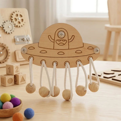 DIY Montessori Busy Board Accessories, Wooden Sensory Educational Toy