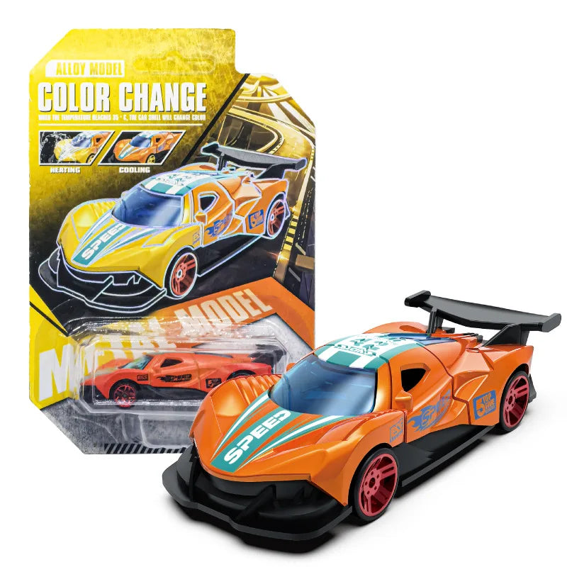 1:64 Color Change Alloy Car Toys for Kids Temperature Sensing Inertial Pull Back