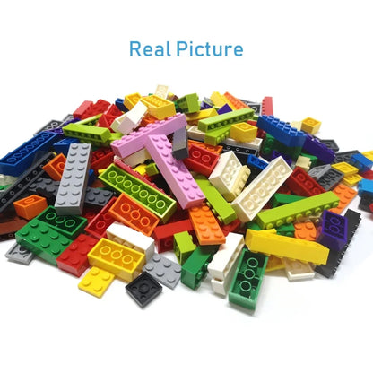 200pcs Building Blocks DIY thick 1x6 Dots 16Color Bricks Size