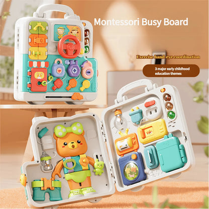 63 in 1 Baby Sensory Busy Board Montessori Toy Music Light Switch
