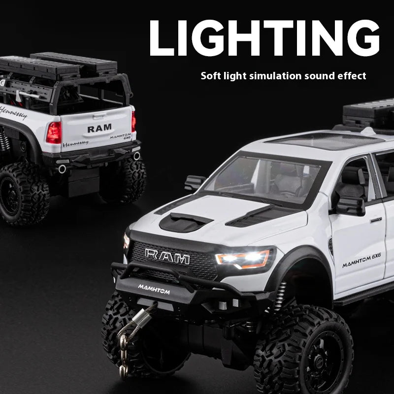 Large Size 1:24 Mammoth 6X6 Off-road Pickup Truck Children's Toy Car