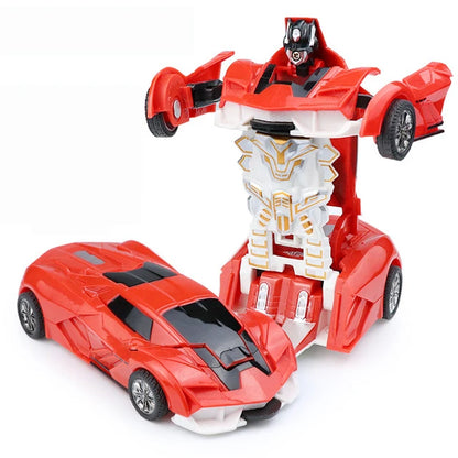 Mini 2 In 1 Car Toys One-key transformable Car Toys Automatic  Robot