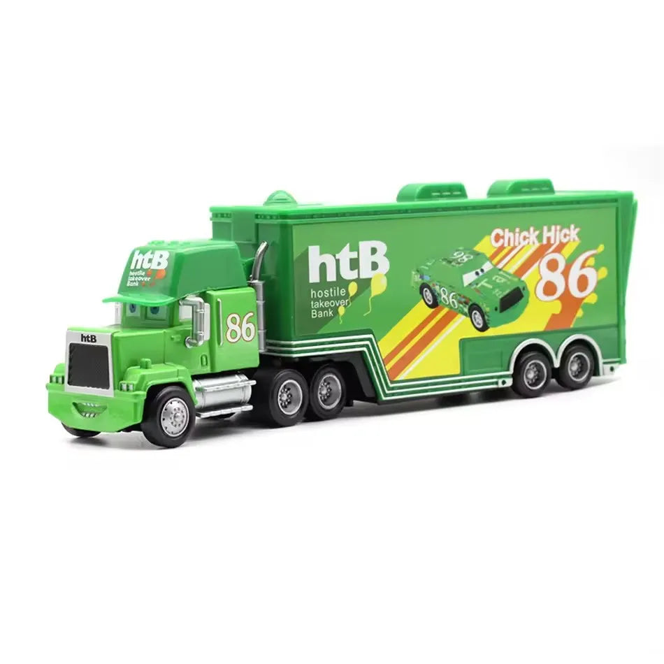 Pixar Cars Lightning McQueen Storm Jackson Mack Container Truck