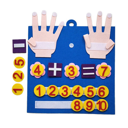 Kids Montessori Toys Felt Finger Numbers Math Toy Children Counting Early Learning Educational Toy