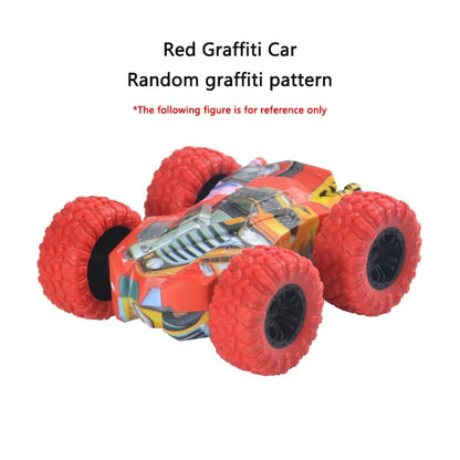 Mini Inertia Car Toys For Children Collision Automatic Turnover Double-Sided Running Car