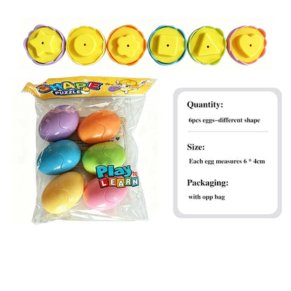 Montessori Games Baby Toy Smart Egg Shape Match Puzzle For Kids