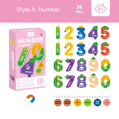 Magnetic Cognitive Matching Puzzle Letters Numbers Animal Vehicle