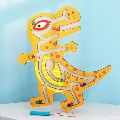Children Magnetic Maze Toy Kids Wooden Puzzle Game Toy Kids Early Educational