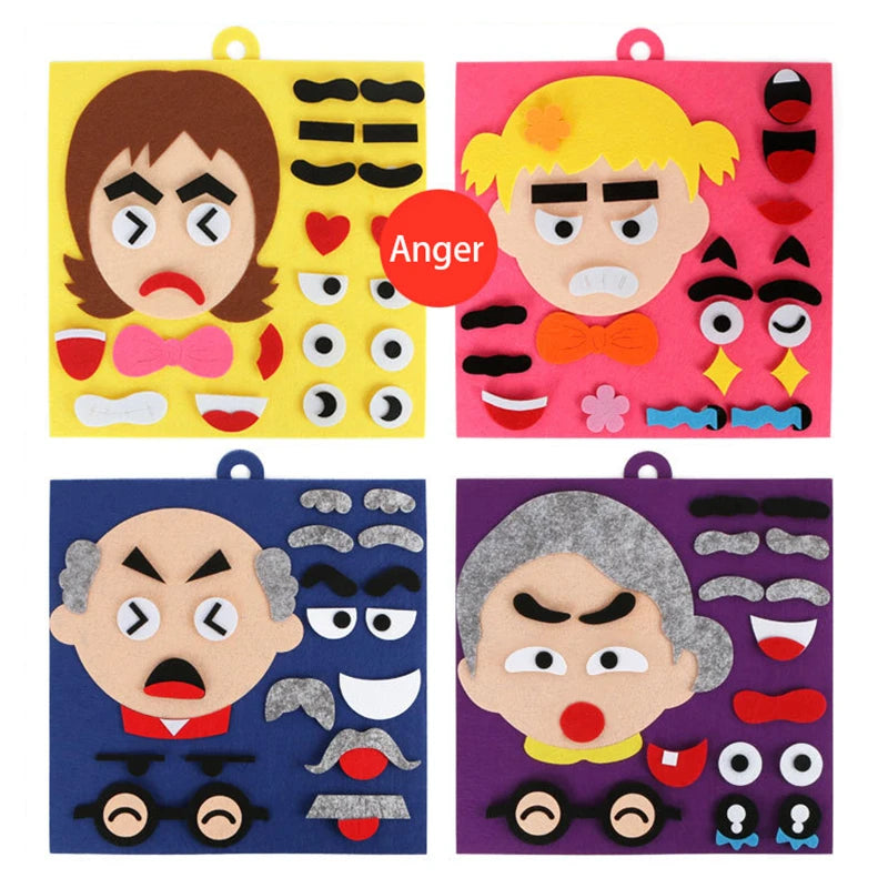30cm/11.8in Change Face 3D Puzzle Funny Game Children Montessori Learning Educational Toys