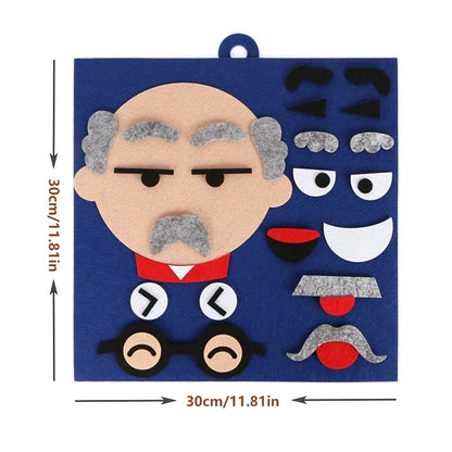 30cm/11.8in Change Face 3D Puzzle Funny Game Children Montessori Learning Educational Toys