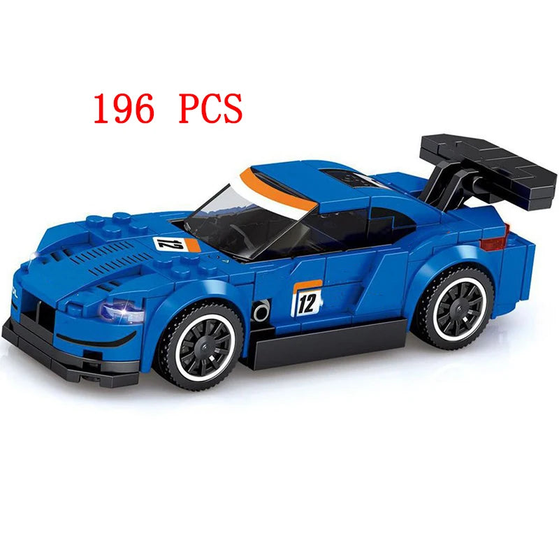 City Speed Racing MOC Car Sports Building Blocks Bricks Classic