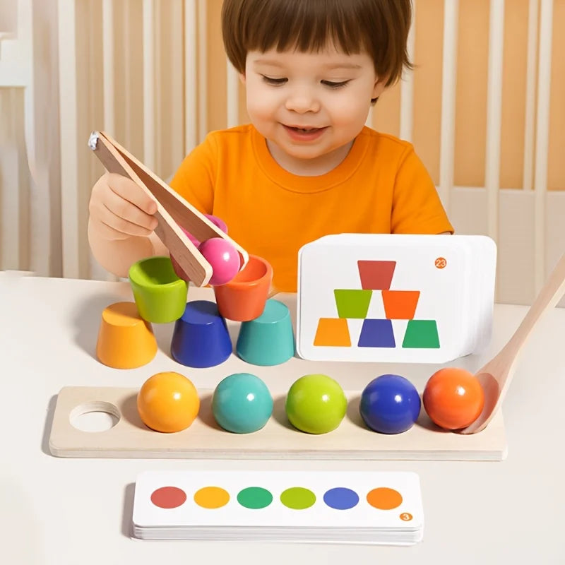 Color Ball Stacking Cup Building Block Toy, Children's Educational Cognitive
