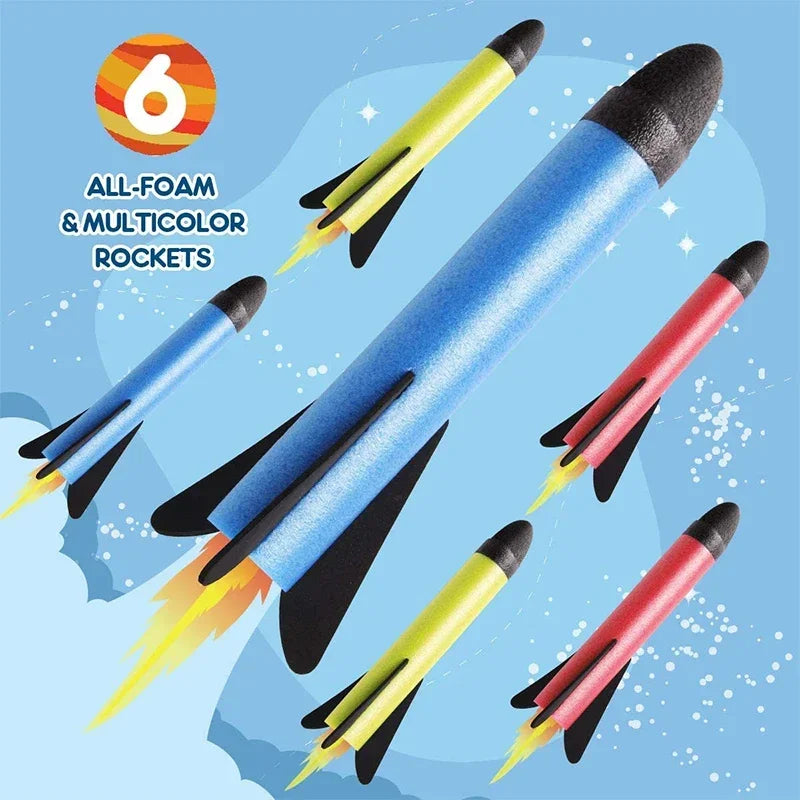 Children's Air Rocket Foot Pump Launcher Accessories Set