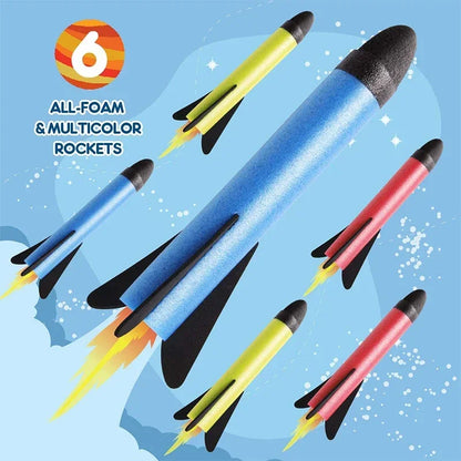 Children's Air Rocket Foot Pump Launcher Accessories Set