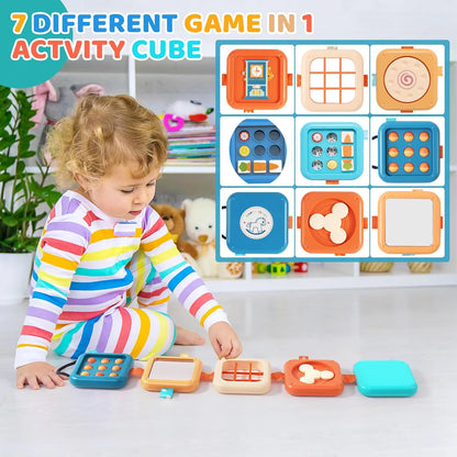 Montessori Toys Busy Board Baby Activity Cube Sensory Toys