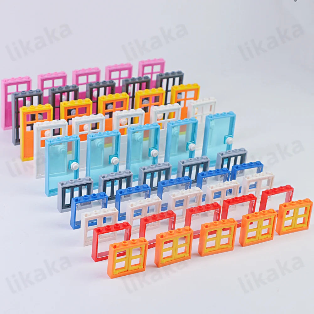 MOC City Friends House Door Window Set Building Blocks Toys