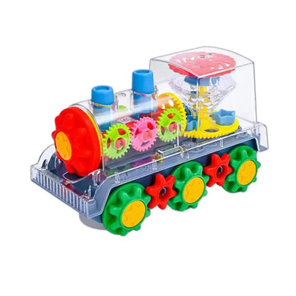 Transparent Light Music Train With LED Light Music Early Educational Toys