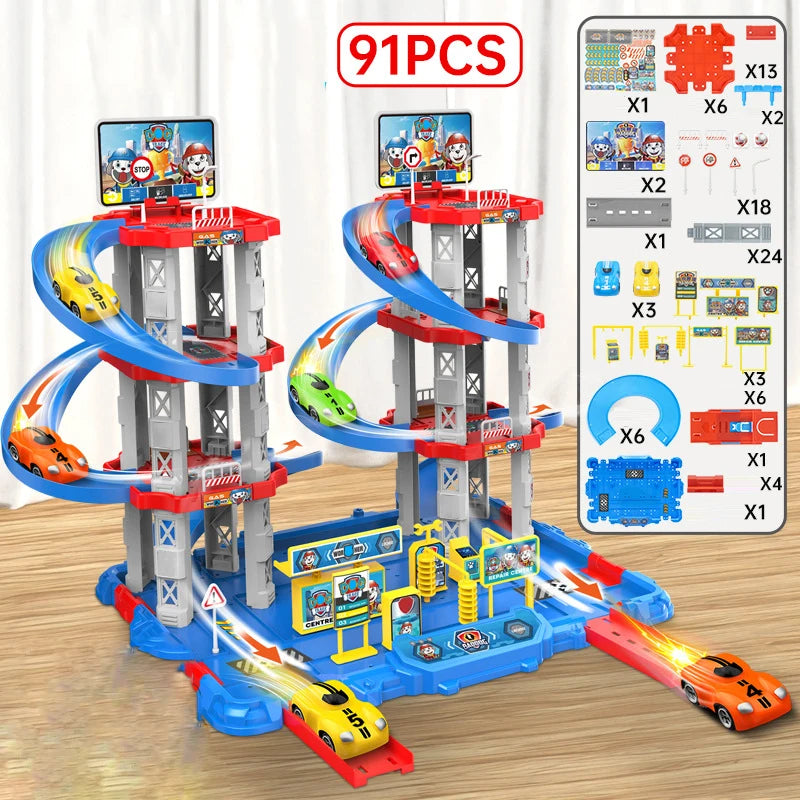 Car Racing Track Ramp Toy Children Garage Catapult Track Game