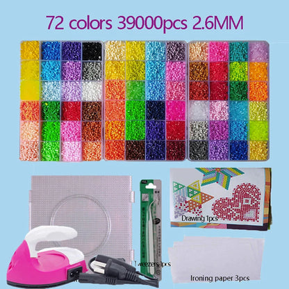 2.6mm Perler Hama Beads Set 3D Puzzle Iron Beads Toy