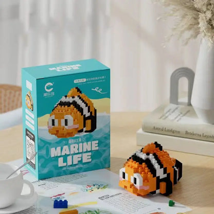 Creative Marine Life Mini Building Blocks Children's Marine Animal Model