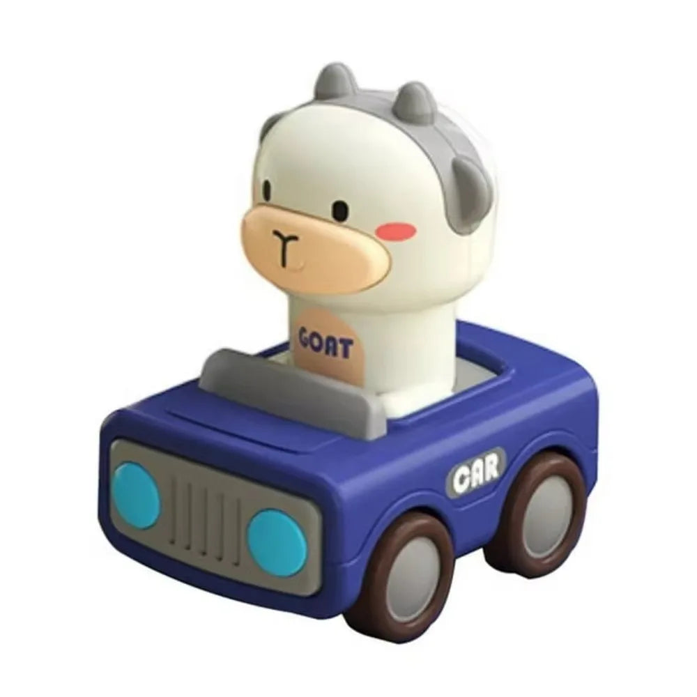 Press and Go Car Toys for Toddlers 1-3, Baby Animal Racing Cars,