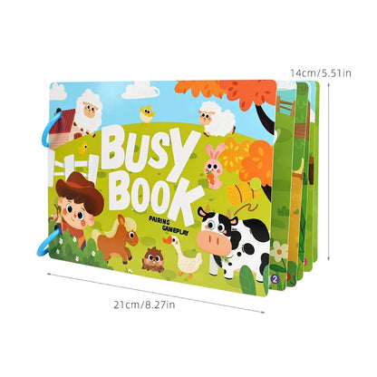 Reusable Interactive DIY Busy Book, Tear-And-Pull Quiet Book, Science Educational Activity Cards