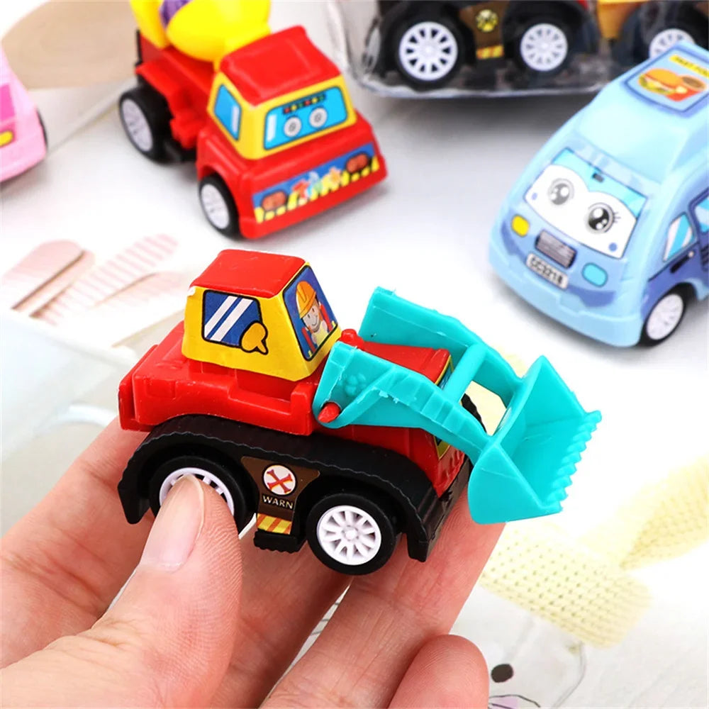 Mini Car Model Toy Pull Back Car Toys Engineering Vehicle Fire Truck