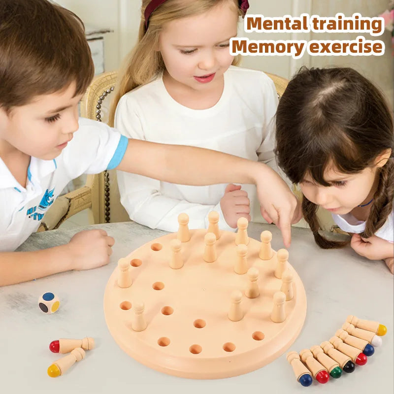 Memory Matching Puzzle Board Game with Dice & Sticks