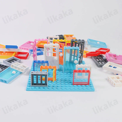 MOC City Friends House Door Window Set Building Blocks Toys