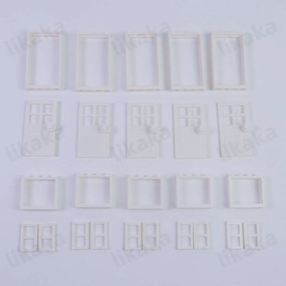 MOC City Friends House Door Window Set Building Blocks Toys
