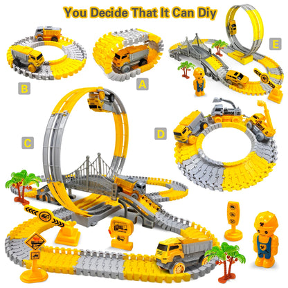 Children Magic Climbing Track Toy Engineering Car Kids Educational Toys