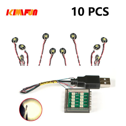 10PCS 0.8mm Pin RGB LED For LEGO Building Blocks