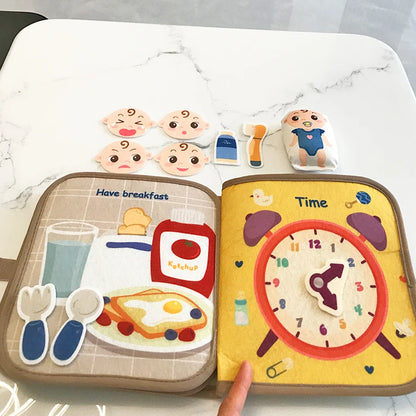 Early Education English Interactive Cognitive Cloth Books Baby Learning Books