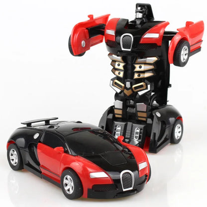 Mini 2 In 1 Car Toys One-key transformable Car Toys Automatic  Robot