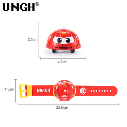 UNGH Rotating Gyro Watch Battle Cars Spinning Top Toy Pull Back