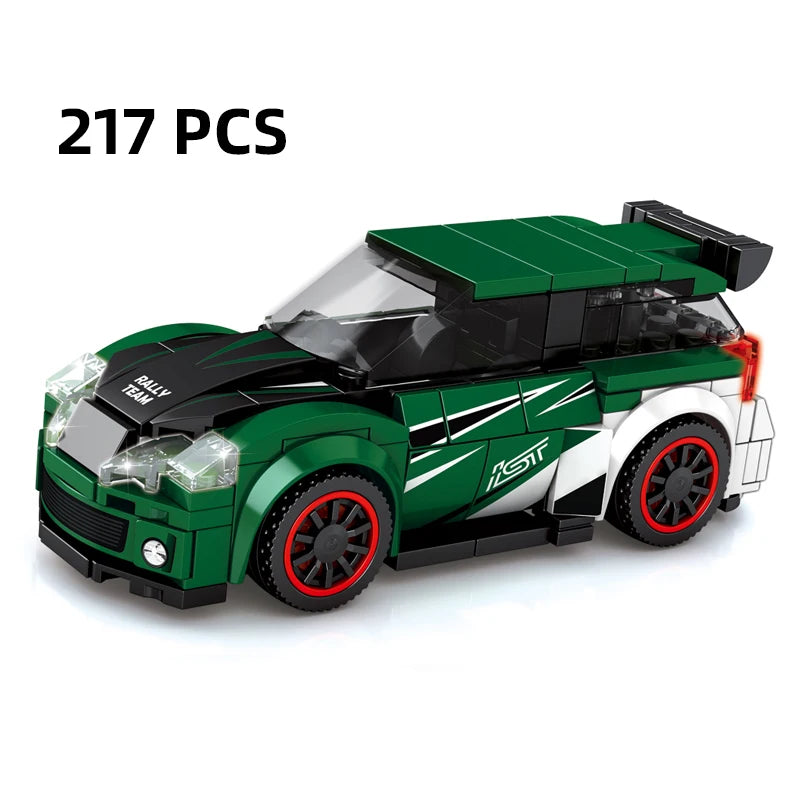 City Speed Racing MOC Car Sports Building Blocks Bricks Classic