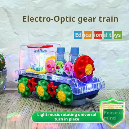 Transparent Light Music Train With LED Light Music Early Educational Toys