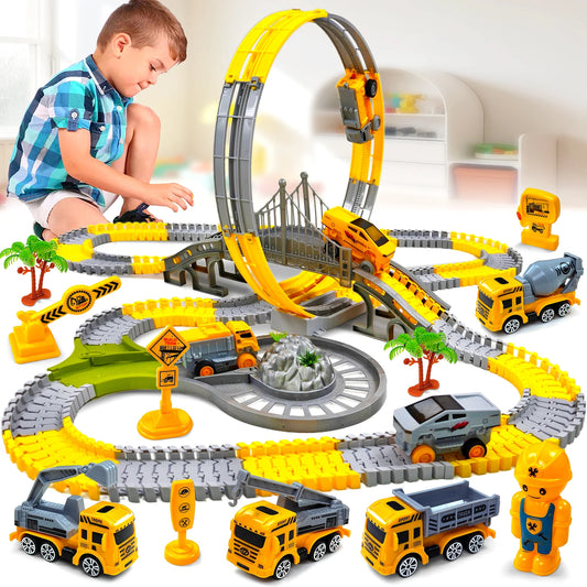 Children Magic Climbing Track Toy Engineering Car Kids Educational Toys
